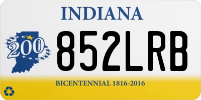 IN license plate 852LRB