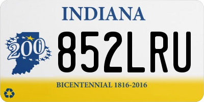 IN license plate 852LRU