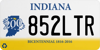 IN license plate 852LTR