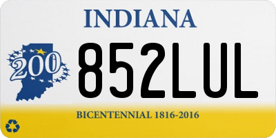 IN license plate 852LUL