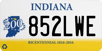 IN license plate 852LWE