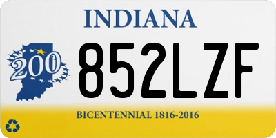 IN license plate 852LZF