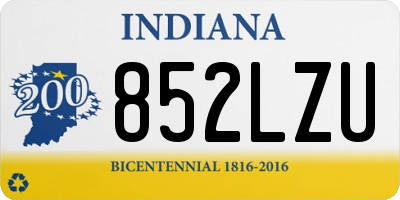 IN license plate 852LZU