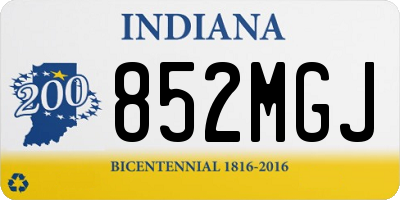 IN license plate 852MGJ