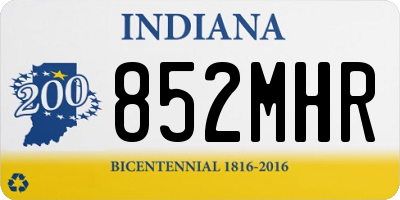 IN license plate 852MHR