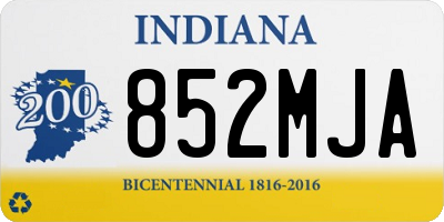 IN license plate 852MJA