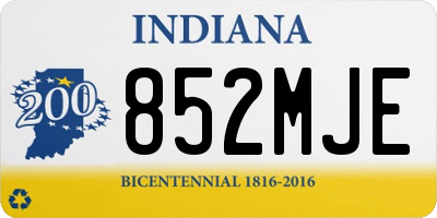 IN license plate 852MJE