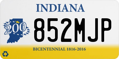 IN license plate 852MJP
