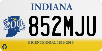 IN license plate 852MJU