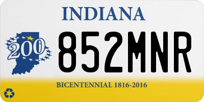 IN license plate 852MNR