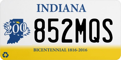 IN license plate 852MQS