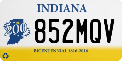 IN license plate 852MQV