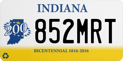 IN license plate 852MRT