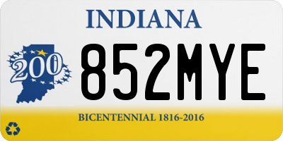 IN license plate 852MYE