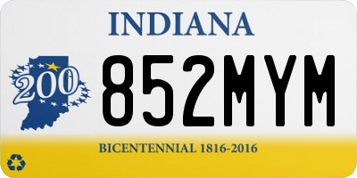 IN license plate 852MYM