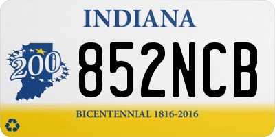 IN license plate 852NCB