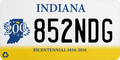 IN license plate 852NDG