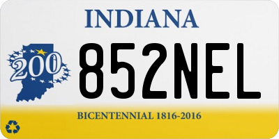 IN license plate 852NEL