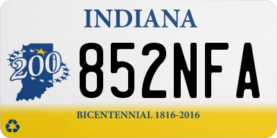 IN license plate 852NFA