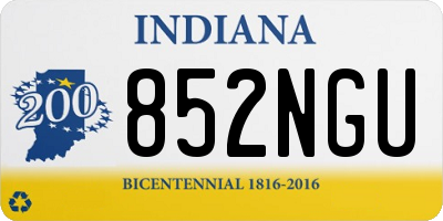IN license plate 852NGU