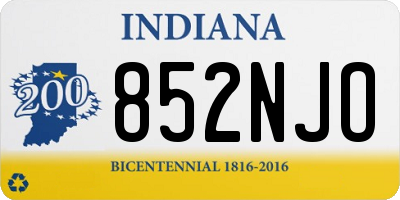 IN license plate 852NJO