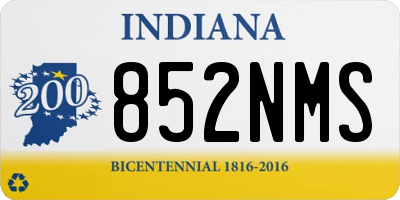 IN license plate 852NMS