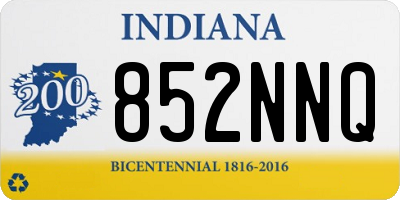 IN license plate 852NNQ