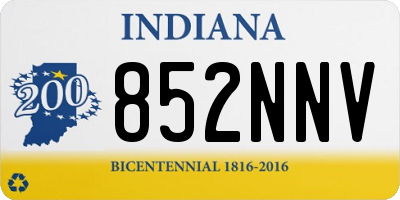 IN license plate 852NNV