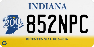 IN license plate 852NPC