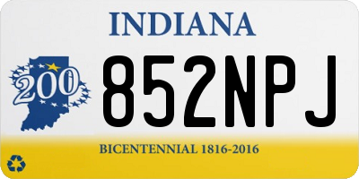 IN license plate 852NPJ