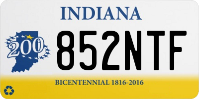 IN license plate 852NTF