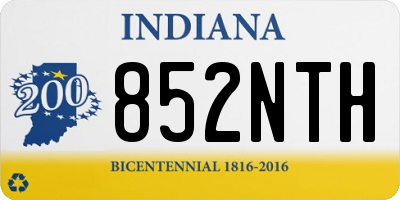 IN license plate 852NTH