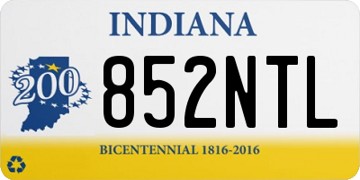IN license plate 852NTL