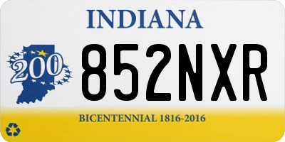 IN license plate 852NXR