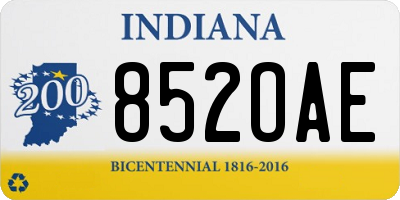 IN license plate 852OAE