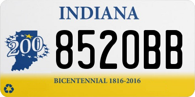 IN license plate 852OBB