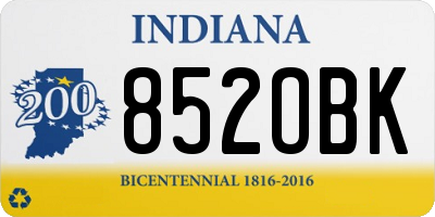 IN license plate 852OBK