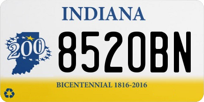 IN license plate 852OBN