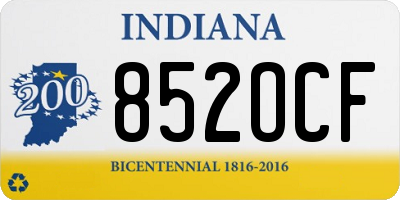 IN license plate 852OCF