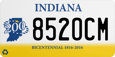 IN license plate 852OCM