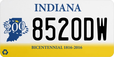 IN license plate 852ODW