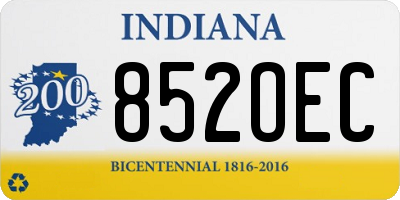 IN license plate 852OEC