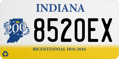 IN license plate 852OEX