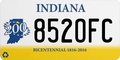 IN license plate 852OFC