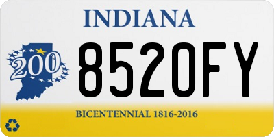 IN license plate 852OFY