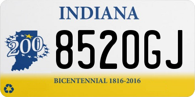 IN license plate 852OGJ
