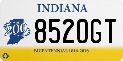 IN license plate 852OGT