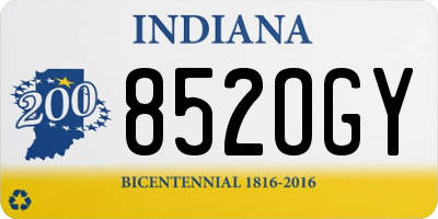 IN license plate 852OGY