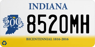 IN license plate 852OMH