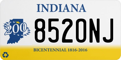 IN license plate 852ONJ
